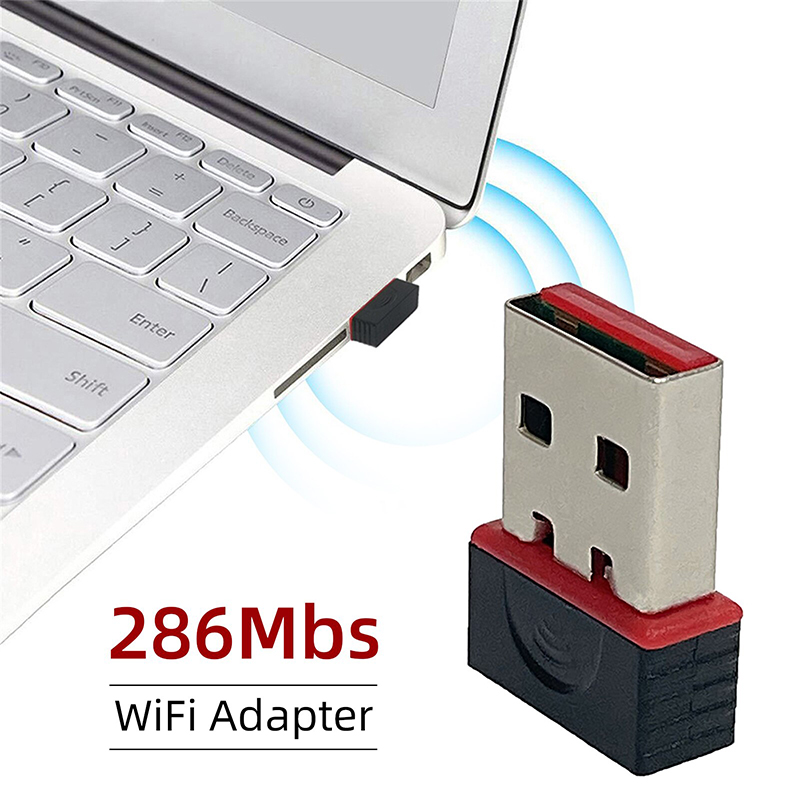 Gigabit Network Card - Bezprzewodowy mini adapter USB WiFi 2,4